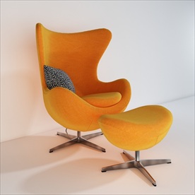 蛋形扶手椅沙发模型