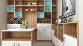 全屋定制餐厅板式酒柜餐边柜图