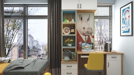 全屋定制简约板式卧室儿童房图