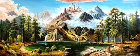 山水风景画油画