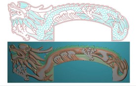 龙头木梳精雕图
