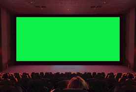 电影院绿屏素材