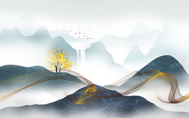 新中式电视背景墙