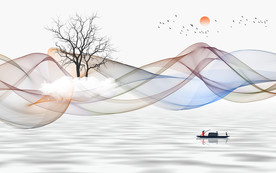 新中式电视背景墙