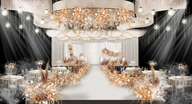 香槟色造型婚礼效果图