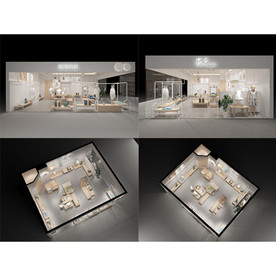 快时尚北欧风童装店3D模型效果