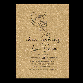 金色简约婚礼海报水牌