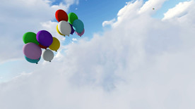 彩色气球飘在空中