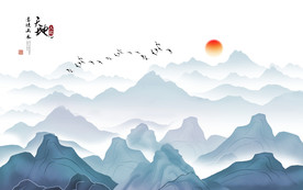 新中式电视背景墙