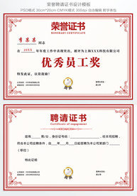 荣誉证书 聘请证书