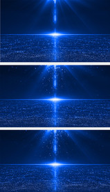 唯美蓝色粒子海洋背景视频