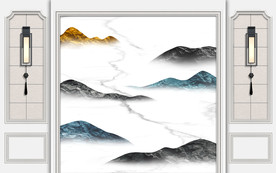 框画现代新背景墙 TIF分层