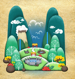 百泉谷插画