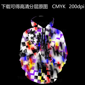 扎染男装 定位印花