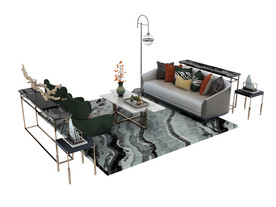 沙发根雕3d模型