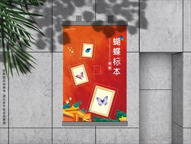 蝴蝶标本海报