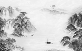 大气 唯美中式山水 TIF分层