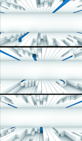 白色立体方块动科技态素材