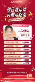 医美元旦圣诞节年终活动特价海报