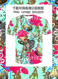 潮流印花 大牌男装 匹印 印花