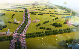 生态田园景观效果图
