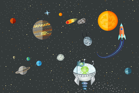 儿童房墙纸背景墙男孩房背景墙