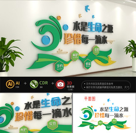 节约用水标语宣传文化墙