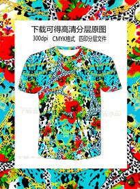 潮流男装 数码印花 匹印 定位