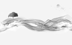 唯美 新款意境山水 TIF分层