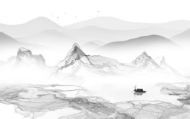 灰色 新款意境山水 TIF分层