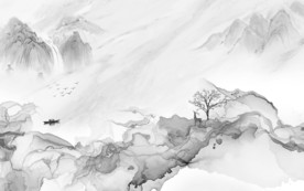 中式高档意境山水 TIF分层