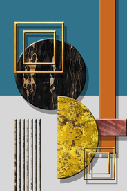 几何玄关装饰画