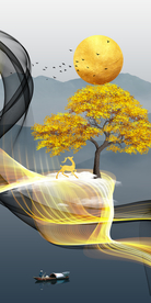 抽象玄关晶瓷画