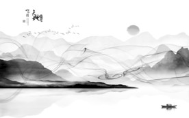 中式高档新款山水 TIF分层