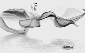 高清 灰色新款山水 TIF分层