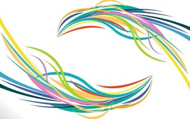 多彩凤凰线条底纹