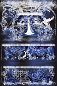 蓝色星空主题婚礼