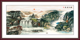 国画山水 山水国画 国画风景