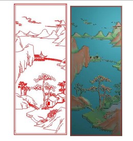 山水精雕图