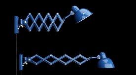 现代金属伸缩台灯壁灯模型