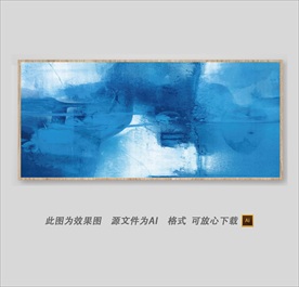 抽象色彩长方形装饰画