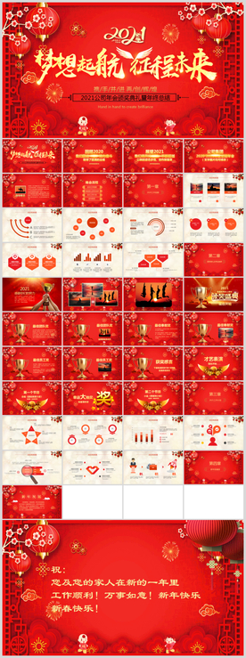 牛年震撼年会誓师大会年会ppt