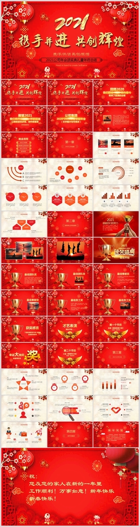 2021年会誓师大会年会ppt