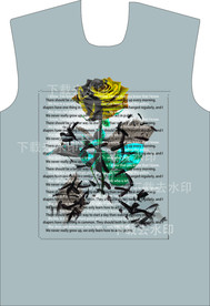 玫瑰花 潮流男装印花