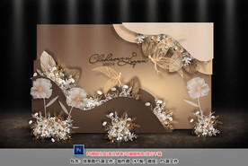 咖色婚礼迎宾区