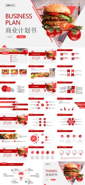 餐饮美食招商加盟商业PPT模板
