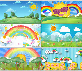 大家一起喜羊羊 卡通背景视频