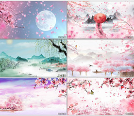 我家住在桃花山 舞美背景视频