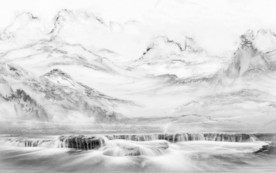 石纹灰色中式山水 TIF分层