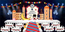 童话城堡儿童生日美陈舞台效果图